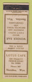 Matchbook Cover - Lotus Cafe Sheridan WY WEAR