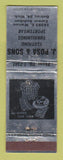 Matchbook Cover - J Posa Sons Men's Clothes Detroit MI WEAR