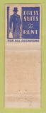 Matchbook Cover - J Posa Sons Men's Clothes Detroit MI WEAR