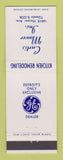Matchbook Cover - Curtis Mower Inc Detroit MI GE Appliances