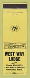 Matchbook Cover - West Way Lodge Rawlins WY