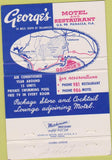 Matchbook Cover - George's Motel  and  Restaurant Panacea FL 40 Strike