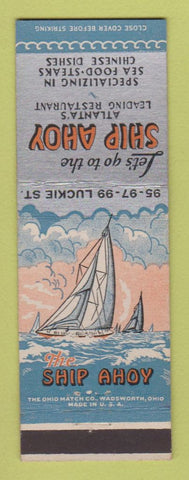 Matchbook Cover - Ship Ahoy Restaurant Atlanta GA