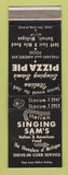 Matchbook Cover - Singing Sam's Italian Restaurant Detroit MI Pizza