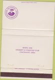 Matchbook Cover - Royal Oak Raquet Country Club Cincinnati OH 40 Strike