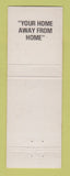 Matchbook Cover - Wick Motor Inn Youngstown OH WORN