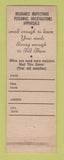 Matchbook Cover - Commercial Services Inc Detroit MI
