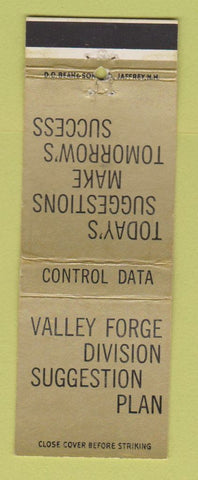 Matchbook Cover - Valley Forge Division Suggestion Plan DD Bean