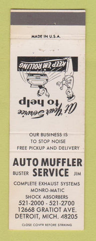 Matchbook Cover - Auto Muffler Service Detroit MI