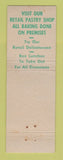 Matchbook Cover - Wolfie's Restaurant St Petersburg FL