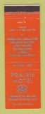 Matchbook Cover - Prairie Motel Prairie Du Chien WI