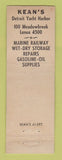 Matchbook Cover - Kean's Detroit Yacht Harbor MI