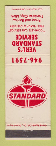 Matchbook Cover - Standard oil gas Verl's Traverse City MI