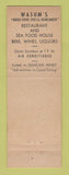 Matchbook Cover - Wasum's Restaurant Detroit MI