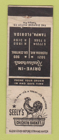 Matchbook Cover - Seely's Chicken Basket Tampa FL WEAR