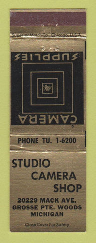 Matchbook Cover - Studio Camera Shop Grosse Pointe Woods MI GOLD