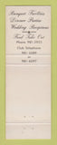 Matchbook Cover - NCO Club Andrews Air Force Base Washington DC