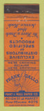 Matchbook Cover - Frank Gallo Paint Wallpaper WORN