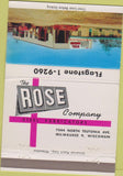 Matchbook Cover - Rose Steel Fabricators Milwaukee WI 40 Strike