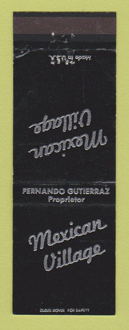 Matchbook Cover - Mexican Village Restaurant Detroit MI