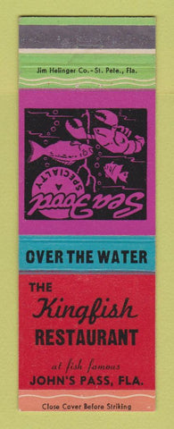 Matchbook Cover - The Kingfish Restaurant John's Pass FL
