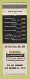 Matchbook Cover - Downtowner Motor Inns New Orleans LA