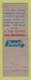 Matchbook Cover - Bond Bread