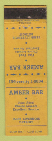 Matchbook Cover - Amber Bar Detroit MI WEAR