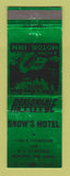 Matchbook Cover - Snow's Motel Kokomo IN