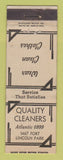 Matchbook Cover - Quality Cleaners Lincoln Park MI