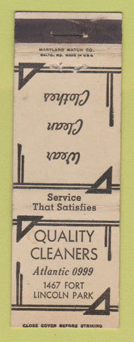 Matchbook Cover - Quality Cleaners Lincoln Park MI