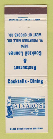 Matchbook Cover - Alvaro's Restaurant Royal Oak MI WEAR