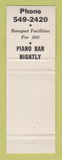 Matchbook Cover - Alvaro's Restaurant Royal Oak MI WEAR