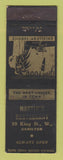 Matchbook Cover - Martini's Restaurant Hamilton ON WEAR