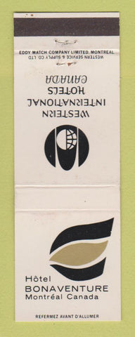Matchbook Cover - Hotel Bonaventure Montreal QC Western International Hotels