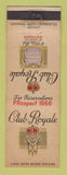 Matchbook Cover - Club Royale Detroit MI