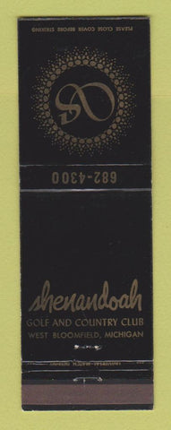 Matchbook Cover - Shenandoah Golf Country Club West Bloomfield MI
