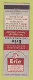 Matchbook Cover - Erie Clothing Stores Oak Park Chicago IL