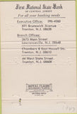 Matchbook Cover - First National State Bank Trenton NJ 40 Strike