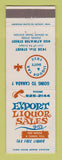 Matchbook Cover - Export Liquor Stores Detroit MI Duty Free