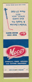 Matchbook Cover - Meco Welding Supply Detroit MI