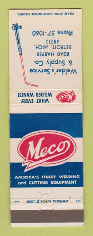 Matchbook Cover - Meco Welding Supply Detroit MI