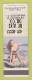 Matchbook Cover - De Luxe Oil Company Providence RI pinup WEAR