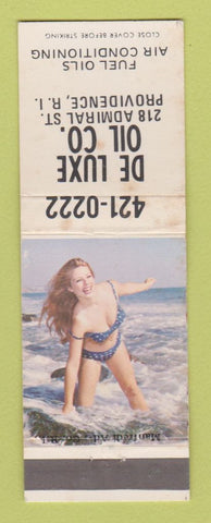 Matchbook Cover - De Luxe Oil Company Providence RI pinup WEAR