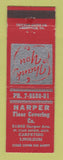 Matchbook Cover - Harper Floor Covering St Clair Shores MI