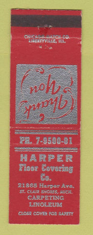 Matchbook Cover - Harper Floor Covering St Clair Shores MI