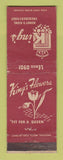 Matchbook Cover - King's Flowers Detroit MI WEAR