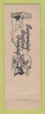 Matchbook Cover Holiday Park Swimming Sailing girlie back Waterford Township? MI