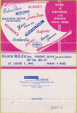 Matchbook Cover - Glick Building Phil Schiffer Clayton MO 40 Strike
