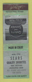 Matchbook Cover - Sears Spudettes Potato Chips Colby KS? WORN